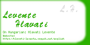 levente hlavati business card